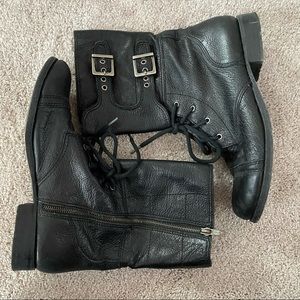 Steven by Steve Madden leather combat boots